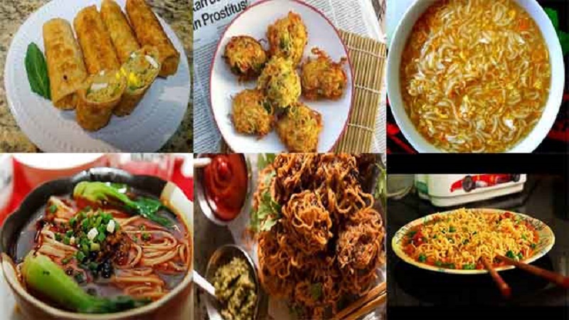 বিকেলের নাস্তায় নুডুলস এর ৬ পদের রেসিপি