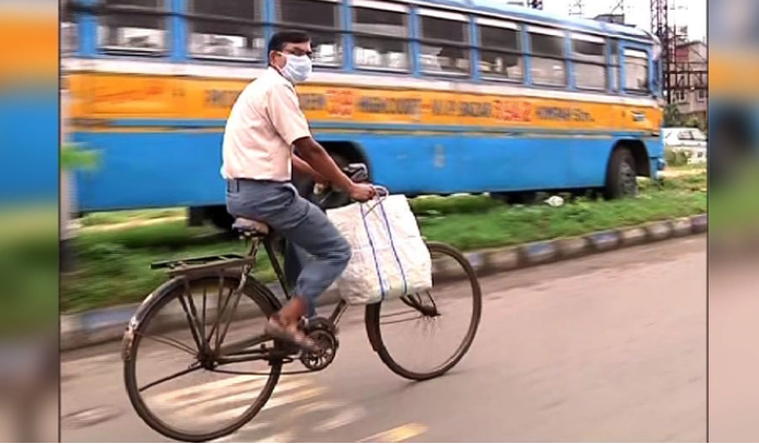 কলকাতার রাস্তাতেও হচ্ছে বাইসাইকেল লেন