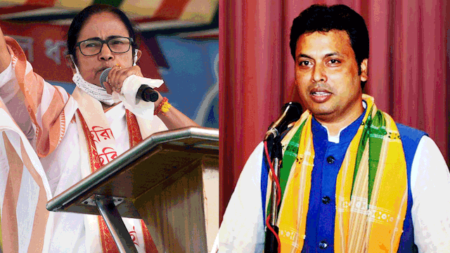 বিজেপি-তৃণমূলের পাল্টাপাল্টিতে ত্রিপুরার রাজনীতিতে উত্তাপ