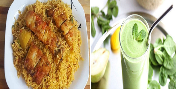 মাছের পোলাও ও পুদিনা পাতার লাচ্ছি রেসিপি