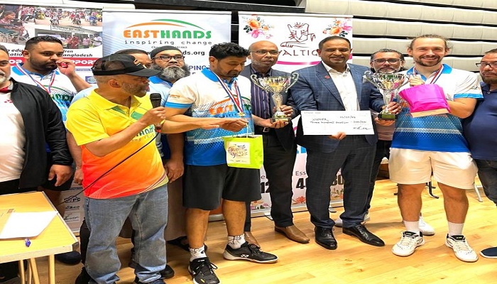 রেডব্রিজ স্পোর্টস সেন্টারে ইষ্ট হ্যান্ডস চ্যারিটির 'ব্যাডমিন্টন টুর্ণামেন্ট ২০২৩' সম্পন্ন