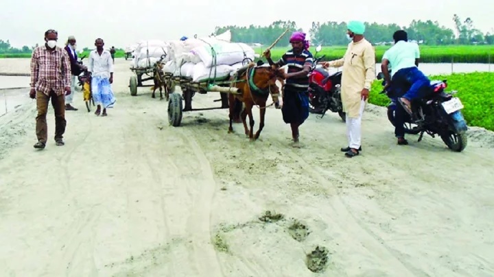 ফারাক্কার মরণফাঁদ: যমুনায় যতদূর চোখ যায় শুধুই বালুচর